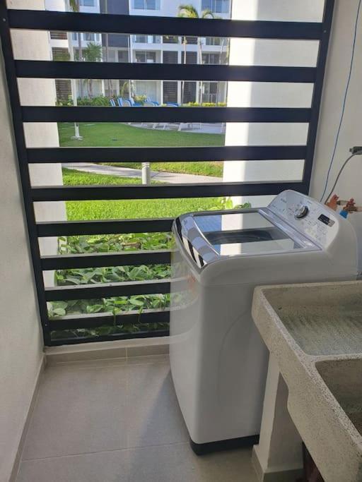 Casa Azul Las Ceibas Manzanillo depto frente a la alberca Esterno foto
